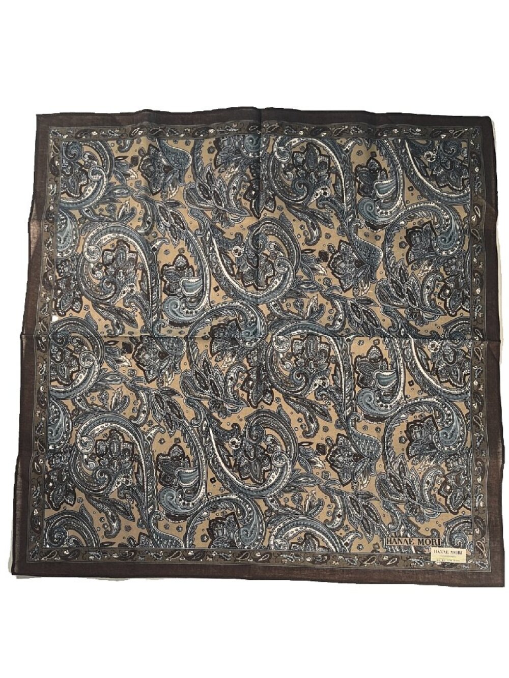 New With Tags Hanae Mori Cotton Handkerchief Scarf